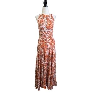 Anthropologie Abel the Label floral boho print  open back Maxi dress